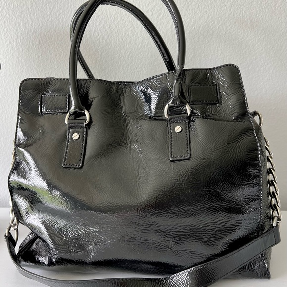 Michael Kors Black Patent Leather Satchel - Picture 4 of 5